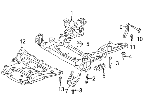 2022 BMW X5 Front Suspension Components THREADED PLUG Diagram for 07129909277