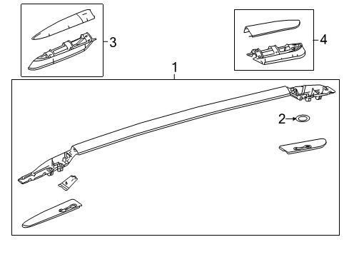 2018 Toyota RAV4 Luggage Carrier Luggage Rack Seal Diagram for 63437-0R010