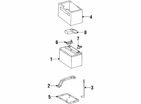 1999 Lexus SC300 Battery Wire, Engine, NO.2 Diagram for 82122-24270