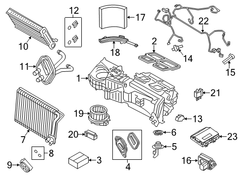 2015 BMW M4 Air Conditioner Pressure Hose, Compressor-Condenser Diagram for 64536842534