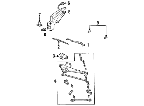 1998 Mercury Sable Wiper & Washer Components Level Sensor Diagram for F6DZ-17B649-AB