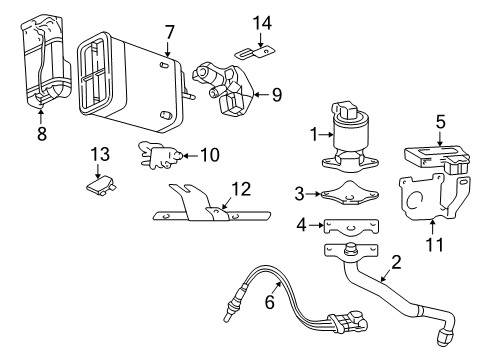 1999 Oldsmobile Alero EGR System Pipe-EGR Valve Diagram for 24574464