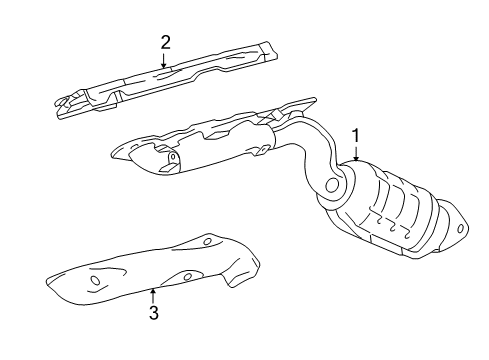2009 Lexus GS460 Exhaust Manifold Exhaust Manifold Sub-Assembly, Right Diagram for 17140-38030