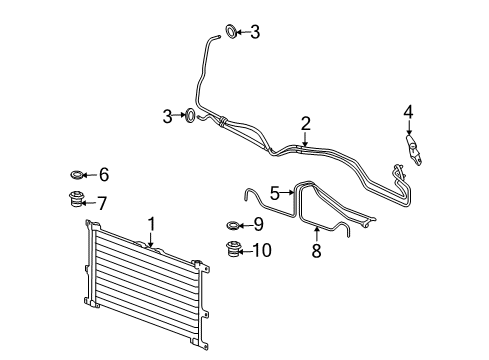 2008 Cadillac STS Trans Oil Cooler Hose Asm-Trans Fluid Cooler Diagram for 25770415