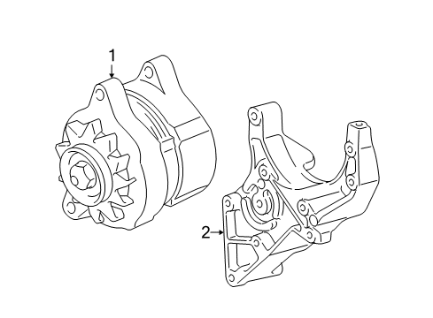 2003 Dodge Ram 3500 Alternator Bracket-TENSIONER Diagram for 53041112AB