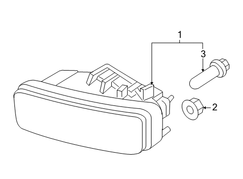 2008 Chevrolet Aveo5 Bulbs Lamp Asm, Front Fog Diagram for 96540259