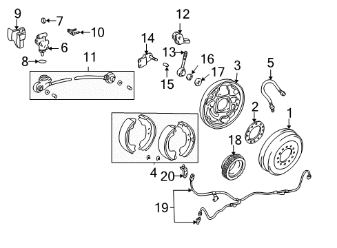1996 Toyota Tacoma Anti-Lock Brakes ACTUATOR Assembly, Brake Diagram for 44510-35060