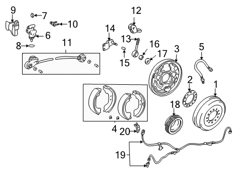 1995 Toyota Tacoma Anti-Lock Brakes Control Module Diagram for 89540-35060