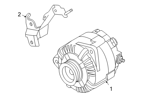 2013 Nissan Altima Alternator Bracket Alternator Diagram for 11710-ZN50A