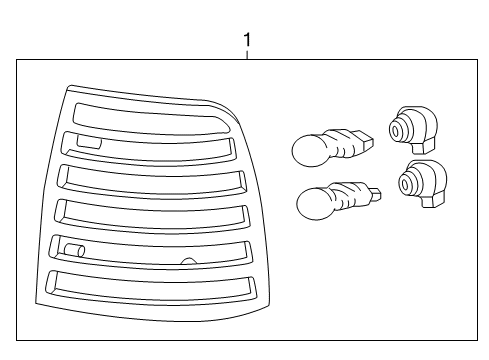 2007 Mercury Mariner Tail Lamps Tail Lamp Assembly Diagram for 5E6Z-13405-AA