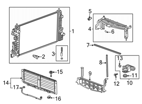 2020 Buick Encore GX Radiator & Components Radiator Diagram for 42771761