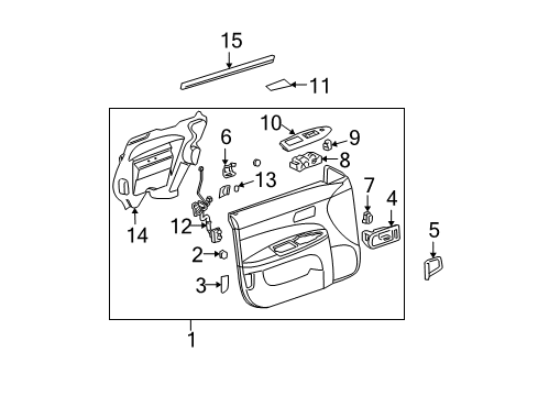 2007 Buick LaCrosse Mirrors Switch Asm, Dr Lock *Gray Diagram for 19259951