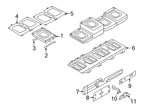 2011 Nissan Leaf Electrical Components Bracket-Battery Frame Mounting, Lower Diagram for 295L6-3NA1B