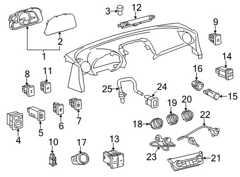 2016 Toyota RAV4 Switches Cluster Assembly Diagram for 83800-42M90