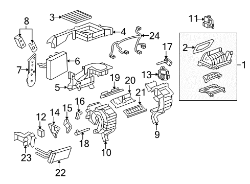 2016 Chevrolet Equinox A/C & Heater Control Units Dash Control Unit Diagram for 23473961