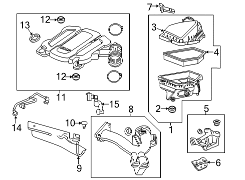 2019 Buick Regal Sportback Air Intake Inlet Duct Diagram for 84204393