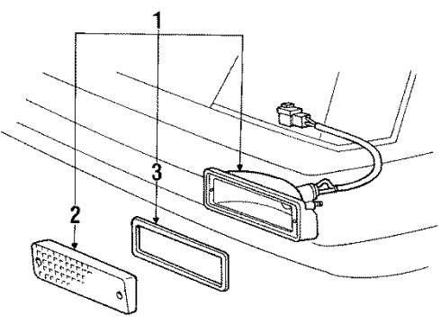 1984 Toyota Tercel Signal Lamps Signal Lamp Assembly Diagram for 81510-29657