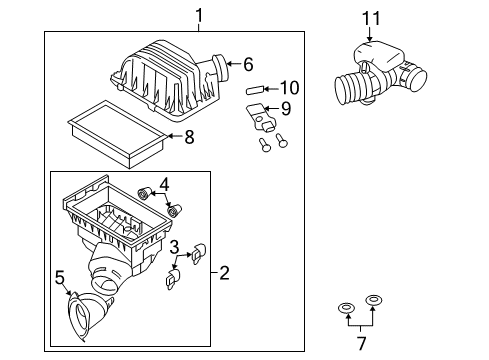 2007 Mercury Mountaineer Powertrain Control Outlet Tube Diagram for 6L2Z-9B659-AA