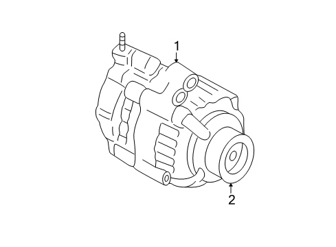 2016 Honda Pilot Alternator Pulley, Decoupler Diagram for 31141-5J2-A51