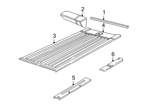 2001 Dodge Ram 3500 Van Rear Body, Rear Floor & Rails Extension-Floor Pan Diagram for 55347191AB