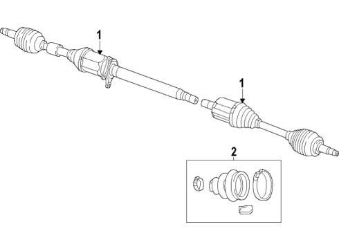 2015 Chrysler 200 Front Axle Shafts & Joints, Drive Axles Axle Half Shaft Diagram for 52123729AB