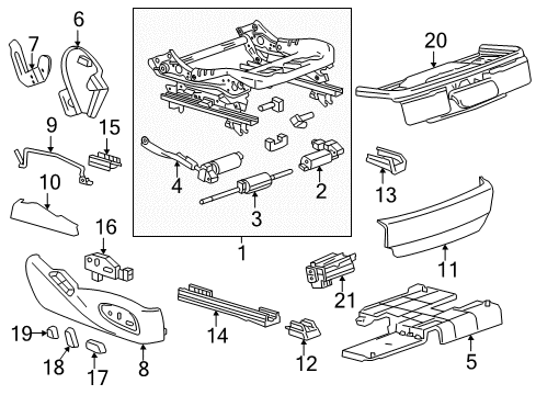 2015 Cadillac ATS Tracks & Components Front Cover Diagram for 23426060