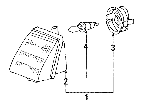 1991 Lexus ES250 Fog Lamps Unit Assy, Foglamp, LH Diagram for 81173-32250