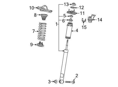 2022 Lexus RC F Shocks & Components - Rear Bolt, W/Washer Diagram for 90119-A0326