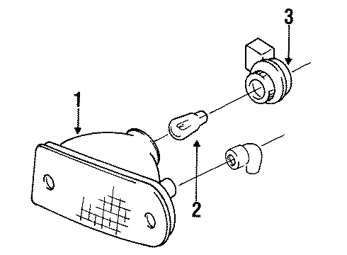 1998 Mercury Villager Signal Lamps Signal Lamp Assembly Diagram for F6XZ-13369-AA