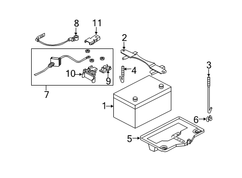 2006 Infiniti G35 Battery Cable Assy-Battery Earth Diagram for 24080-AM600