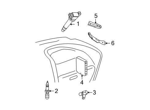 2010 Lexus ES350 Powertrain Control Engine Control Computer Diagram for 89661-33F41