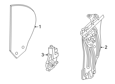 2010 BMW Z4 Door & Components Rear Right Window Regulator Diagram for 51377198308