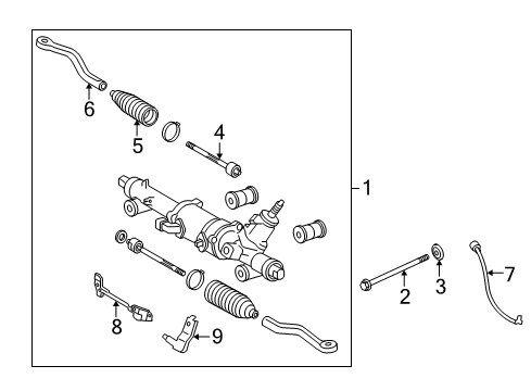 2009 Lexus IS250 Steering Column & Wheel, Steering Gear & Linkage Bolt, FLANGE Diagram for 90105-14163