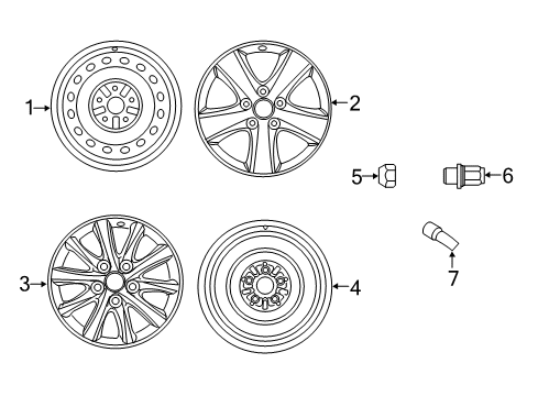 2014 Toyota Camry Wheels Wheel, Alloy Diagram for 42611-06750