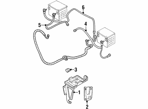 1992 Chevrolet K2500 Battery Positive Cable Diagram for 12157432