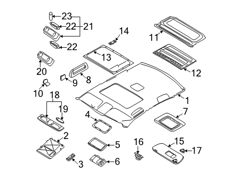 1997 BMW 540i Interior Trim - Roof Cover, Microphone Diagram for 51448160840