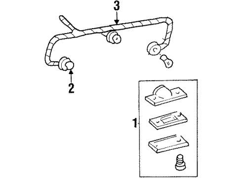 2000 Ford Crown Victoria Bulbs License Lamp Diagram for F8AZ-13550-AA