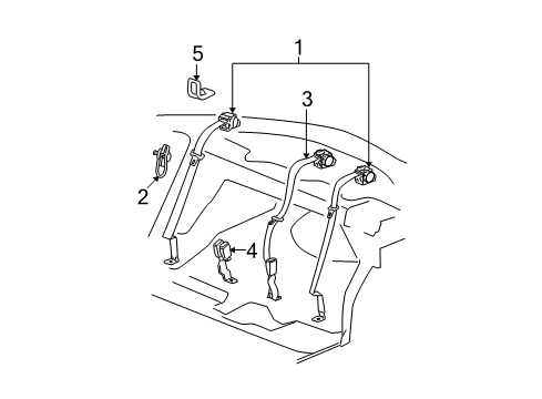 2009 Chevrolet Malibu Seat Belt Latch Diagram for 19210349