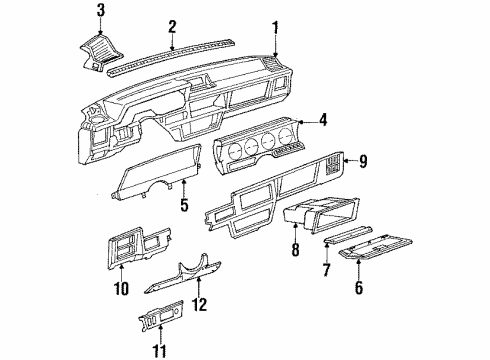 1984 Buick Skyhawk Instrument Panel Mirror Asm, Inside Rear View Diagram for 919686