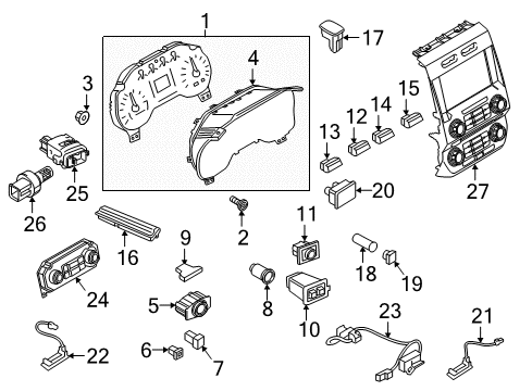 2021 Ford F-350 Super Duty Headlamps Composite Headlamp Diagram for LC3Z-13008-B