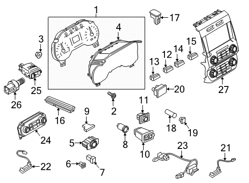 2018 Ford F-350 Super Duty Switches Courtesy Lamp Diagram for HC3Z-14A318-D