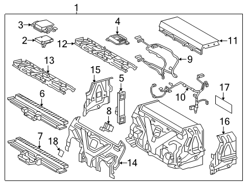 2019 Lexus LS500h Battery Wire, Earth, NO.2 Diagram for 82286-50070