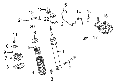 2003 BMW X5 Fuel Supply Rear Shock Absorber Diagram for 33526750361