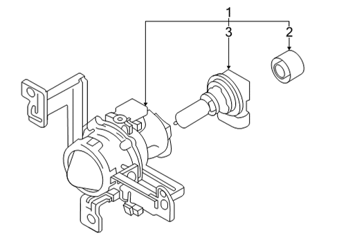 2020 Kia Niro Fog Lamps Lamp Assembly-Front Fog Diagram for 92201G5500