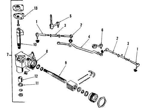 1986 American Motors Eagle P/S Pump & Hoses, Steering Gear & Linkage Seal-Power Steering Pump Shaft Diagram for 4333377AB