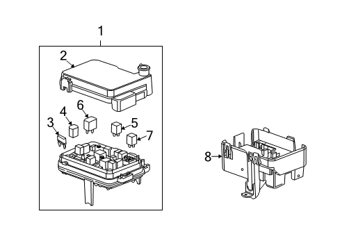 2010 Chevrolet Equinox Starter Fuse Box Diagram for 20848337