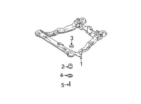 2001 Hyundai Santa Fe Suspension Mounting - Front BUSHING-Member Support, Front Diagram for 62415-26000