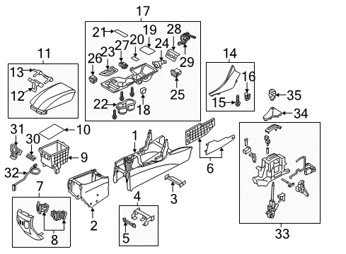 2015 Hyundai Sonata Gear Shift Control - AT Lever Assembly-Automatic Transmission Diagram for 46700-C1200