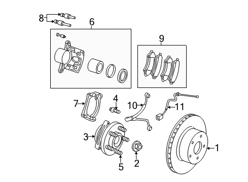 2006 Jeep Liberty Front Brakes Line-Brake Diagram for 52128311AC