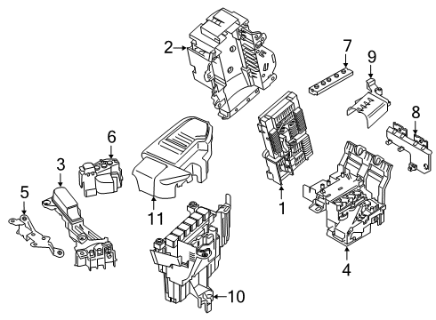 2020 BMW X4 Electrical Components B+ Distributor, Rear Diagram for 61146841702
